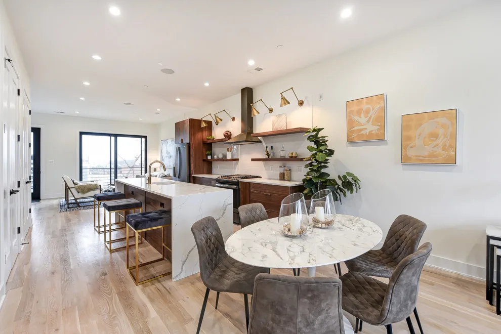 DC Condo Walnut Kitchen and Bathroom Designs by UCS Kitchen Design - Photo 6