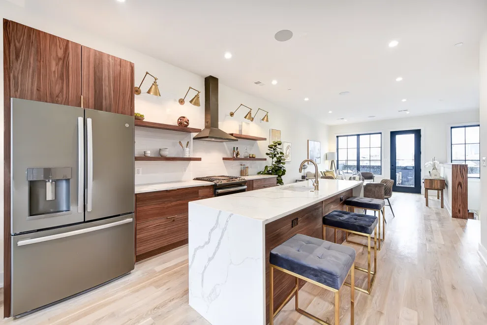 DC Condo Walnut Kitchen and Bathroom Designs by UCS Kitchen Design - Photo 4