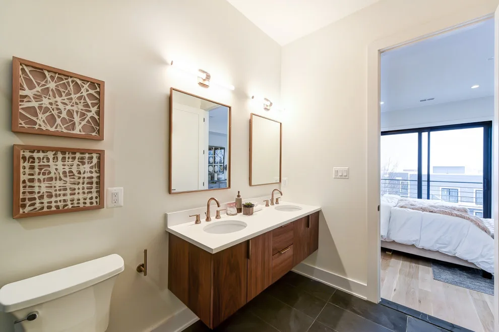 DC Condo Walnut Kitchen and Bathroom Designs by UCS Kitchen Design - Photo 3