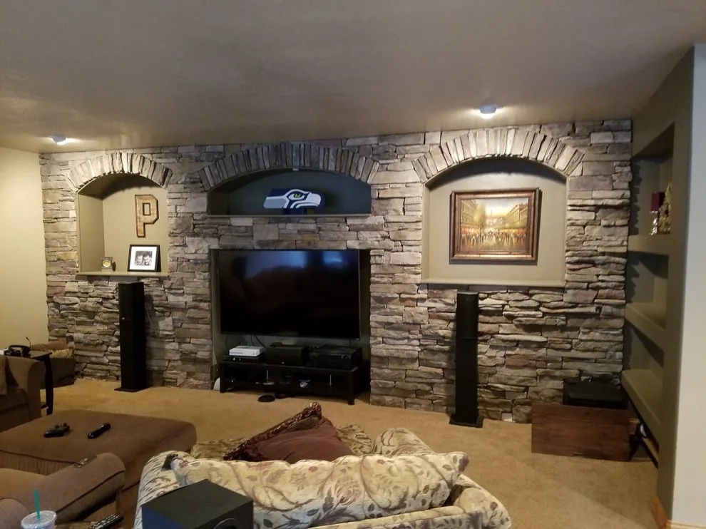 Media Room and Accent Wall by CCH Design | Remodel - Photo 3