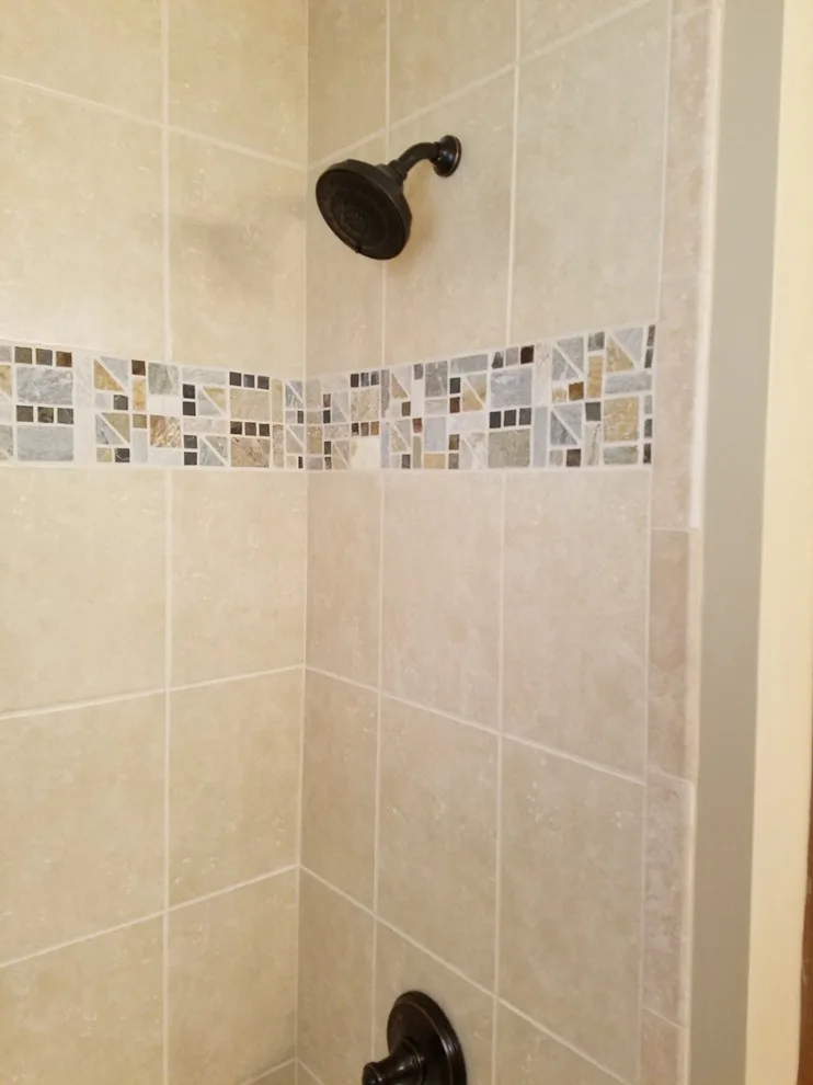 Natural Hue Bathtub Enclosure by Paramount Tile Design - Photo 13