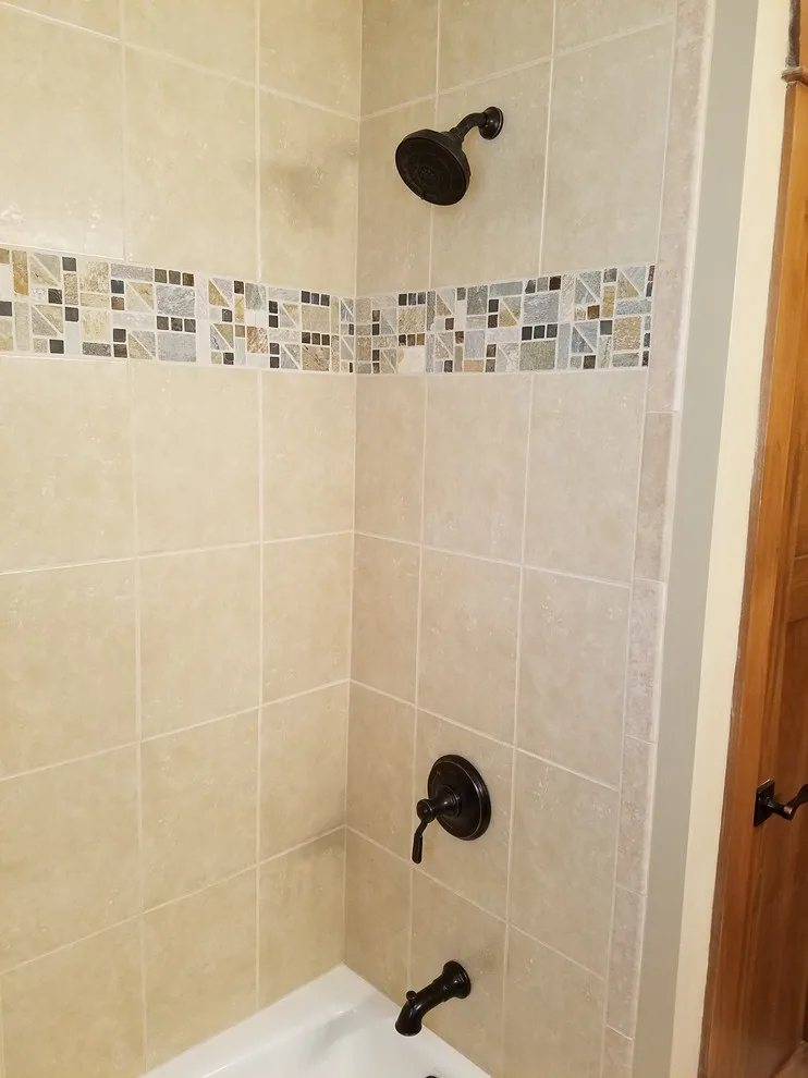 Natural Hue Bathtub Enclosure by Paramount Tile Design - Photo 4