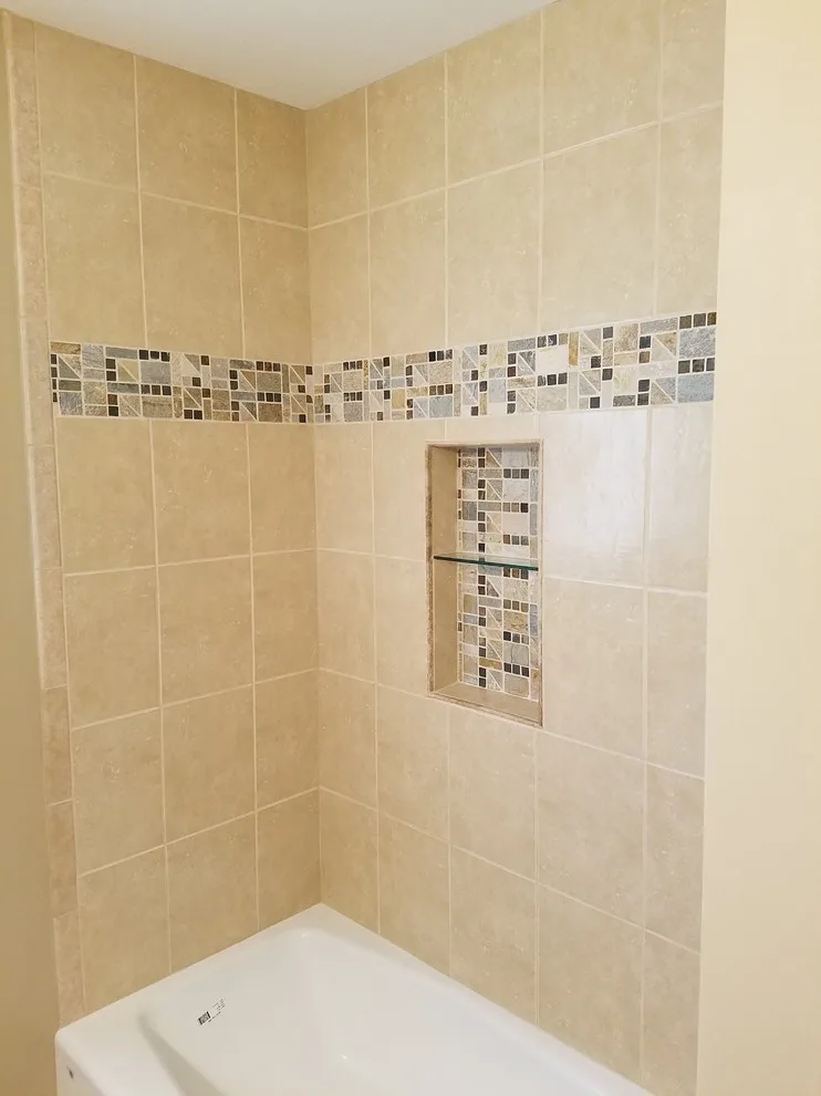 Natural Hue Bathtub Enclosure by Paramount Tile Design - Photo 14