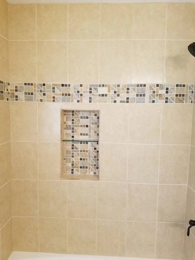 Natural Hue Bathtub Enclosure by Paramount Tile Design - Photo 6
