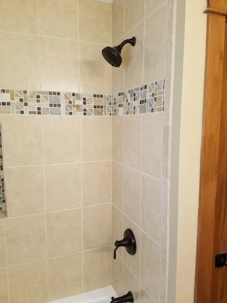 Natural Hue Bathtub Enclosure by Paramount Tile Design - Photo 11
