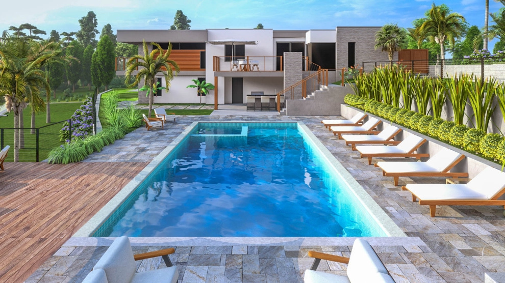 Modern Luxury Pool by Karen Aitken And Associates - Photo 2