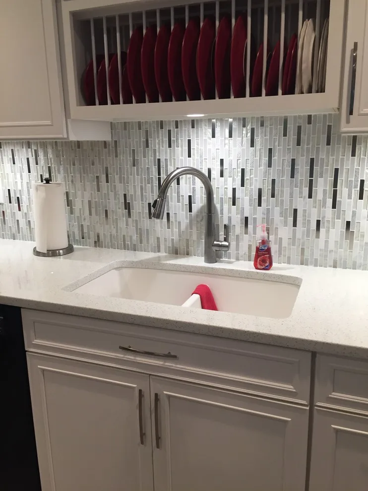 Elma - Shimmering Silver and White Kitchen by New York Kitchen & Bath - Photo 9