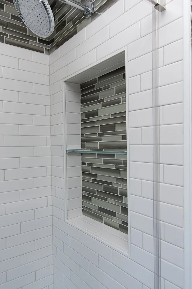 Expanded tub in white bathroom by Ray Tile & Bath - Photo 6