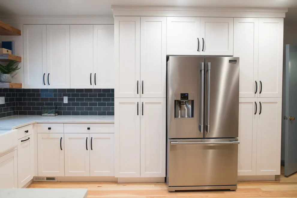 Brick and Floating Shelves Kitchen Renovation by CCH Design | Remodel - Photo 10