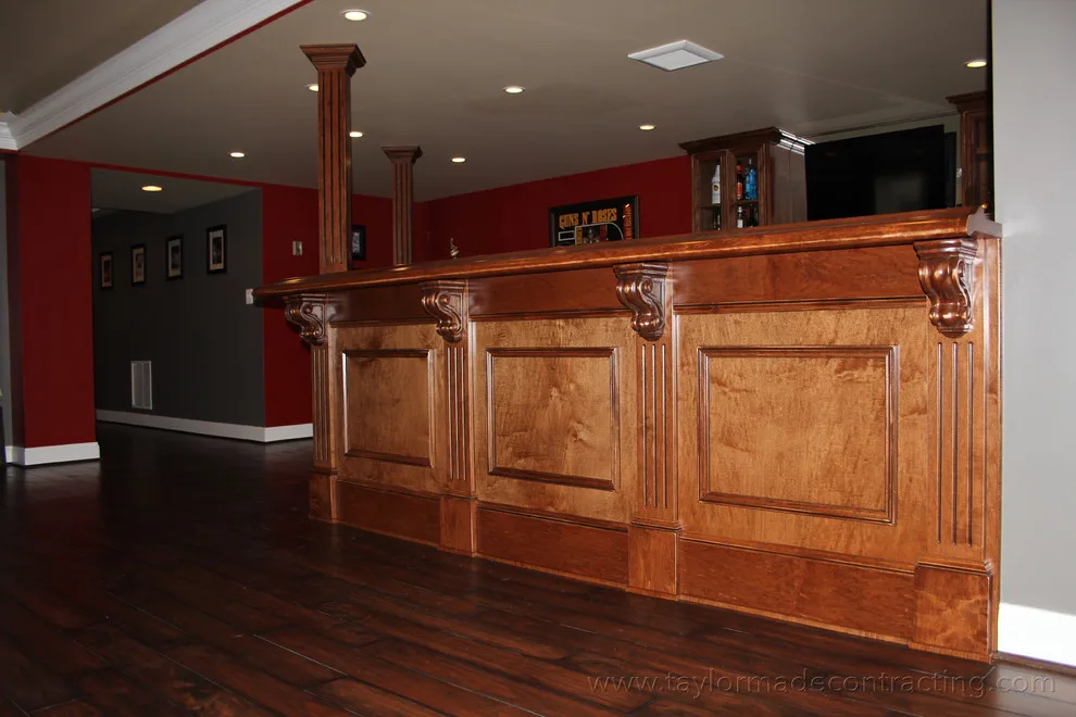 Perry Hall Basement Renovation Featuring a Fully Custom Bar Area by Taylor Made Custom Contracting Inc. - Photo 2
