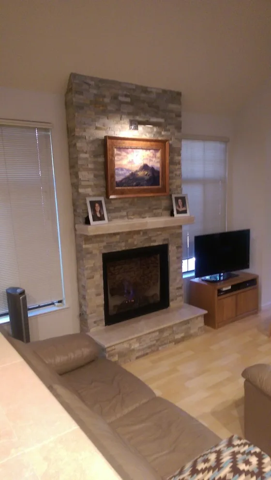 Dublin Stacked Stone Hearth by Visionary Home Remodeling Inc. - Photo 6