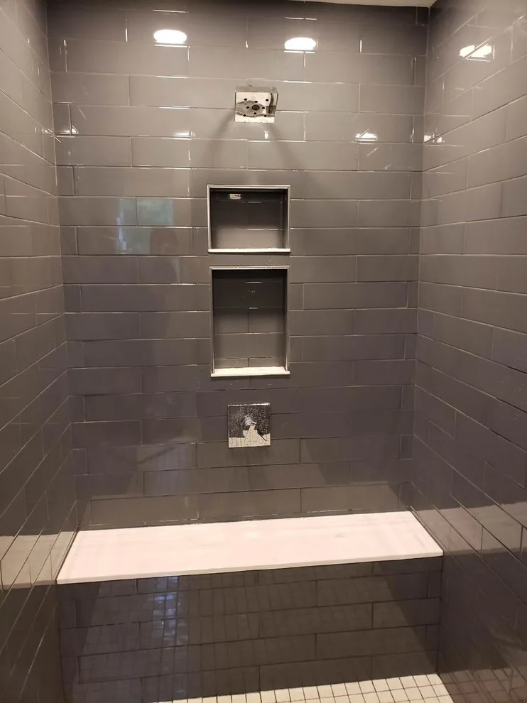 Spacious Tiled Shower by Cornerstone Builders Of Terre Haute, Inc. - Photo 3