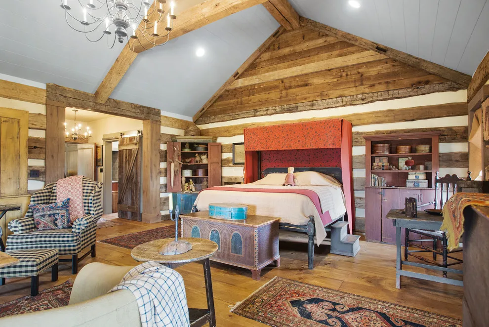 Rustic Cabin Master Bedroom Expansion by Farinelli Construction, Inc. - Photo 3