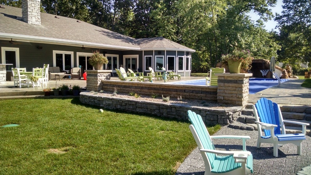 Backyard Pool, Fire Ring, & Retaining Walls - Osceola by Kuert Outdoor Living - Photo 5