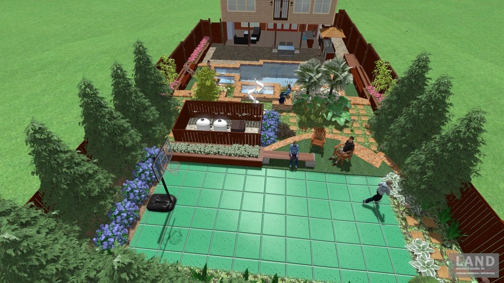 Custom Residential Landscape Design with 3D Concepts by Land Architect Studio - Photo 6