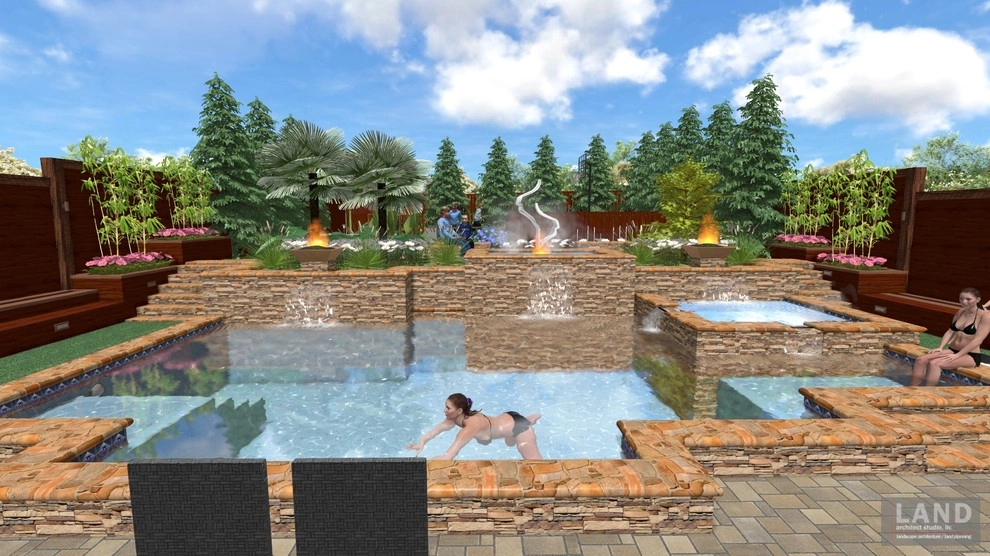 Custom Residential Landscape Design with 3D Concepts by Land Architect Studio - Photo 4