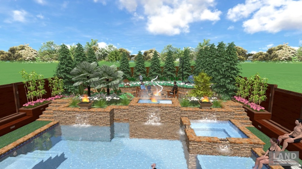 Custom Residential Landscape Design with 3D Concepts by Land Architect Studio - Photo 8