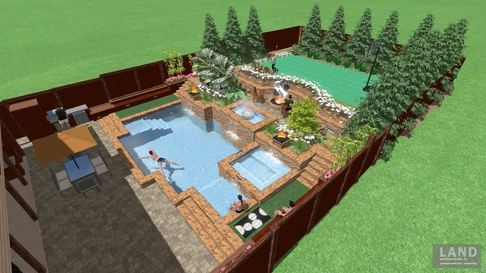 Custom Residential Landscape Design with 3D Concepts by Land Architect Studio - Photo 3