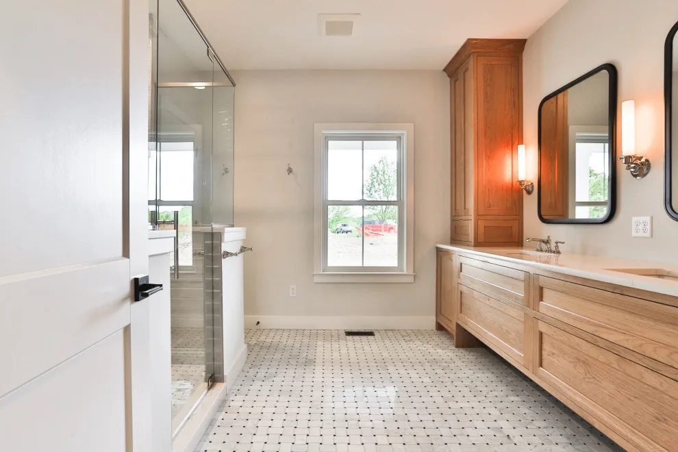 Contemporary Farmhouse Enhanced with Reclaimed Materials by Hibbs Luxury Homes - St Louis, MO - Photo 19
