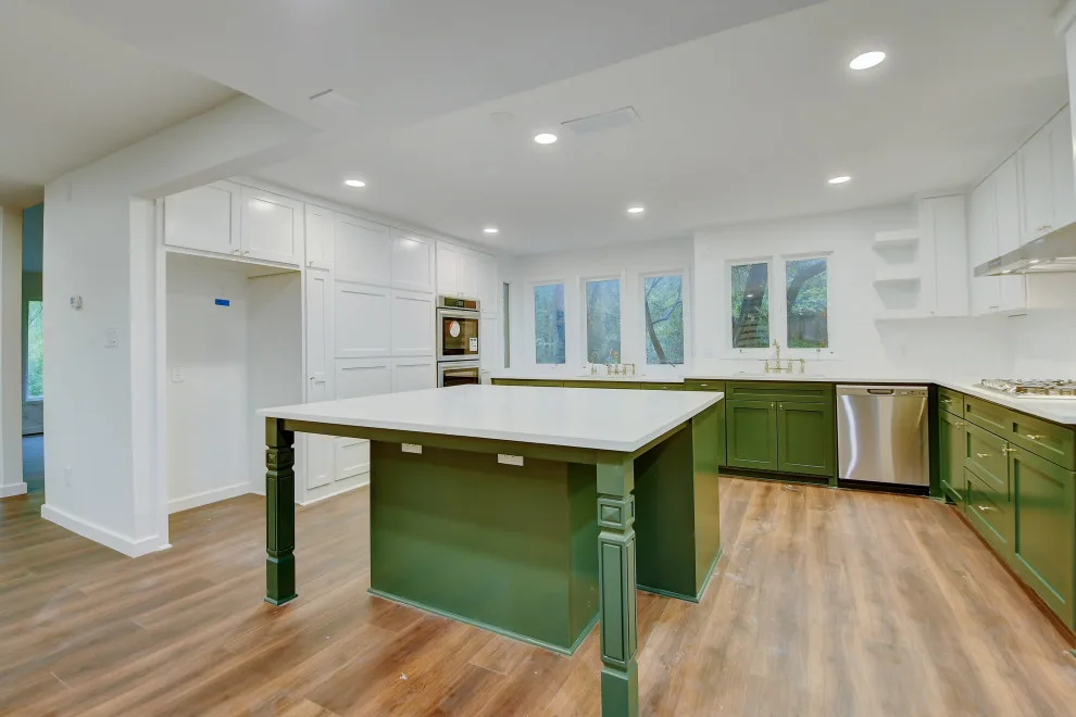 Contemporary Forest Green Kitchen Remodel - Dallas, TX by Chellyanna - Custom Homes, Additions, Renovations - Photo 7