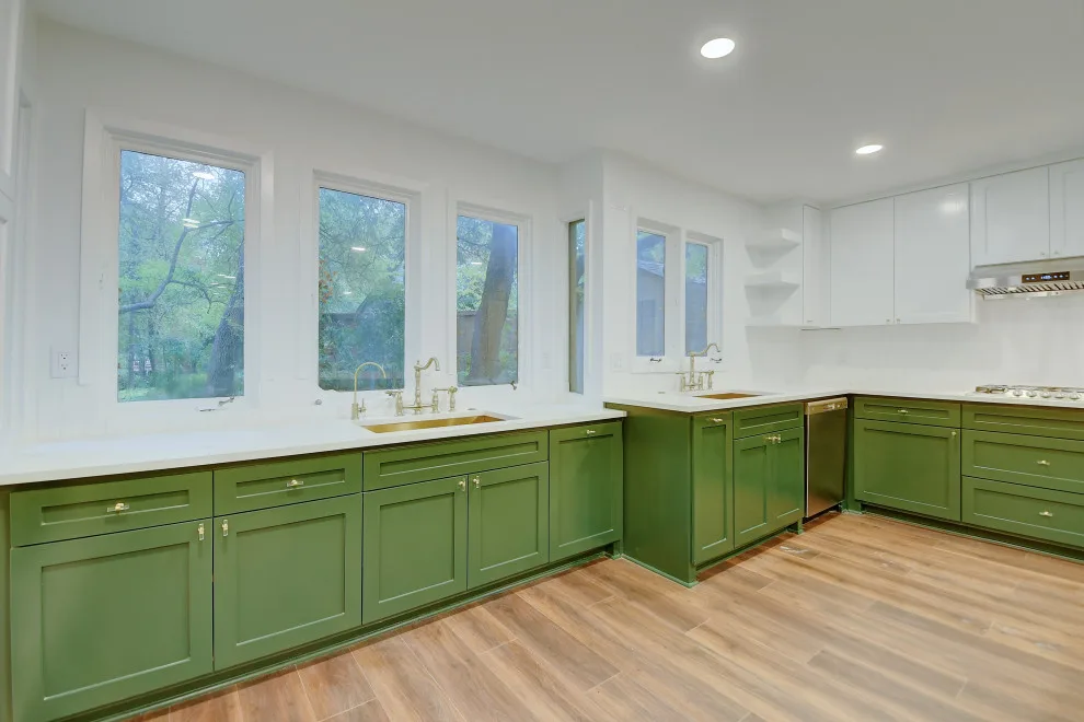 Contemporary Forest Green Kitchen Remodel - Dallas, TX by Chellyanna - Custom Homes, Additions, Renovations - Photo 4