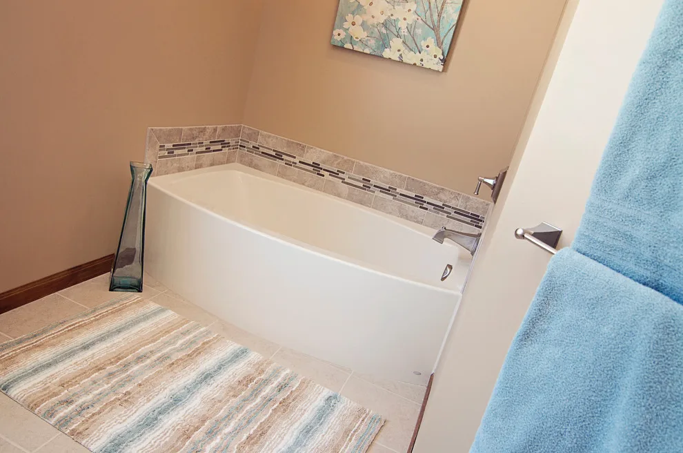 Contemporary Tiled Shower/Bathtub by Cornerstone Builders Of Terre Haute, Inc. - Photo 27