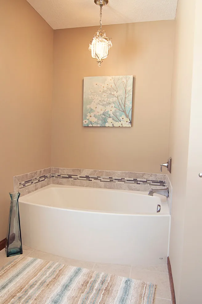 Contemporary Tiled Shower/Bathtub by Cornerstone Builders Of Terre Haute, Inc. - Photo 16
