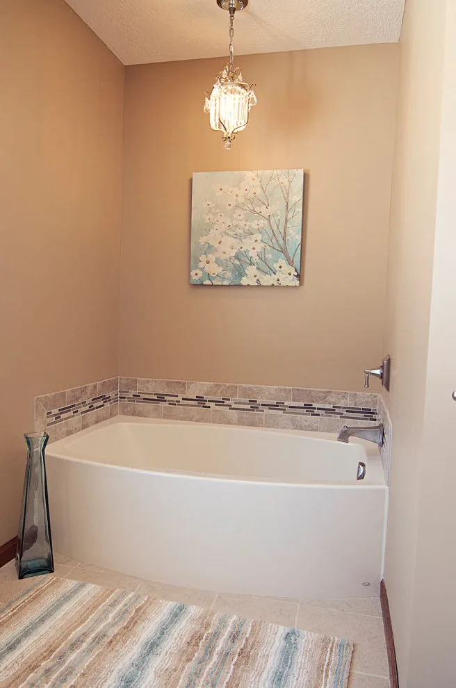 Contemporary Tiled Shower/Bathtub by Cornerstone Builders Of Terre Haute, Inc. - Photo 17