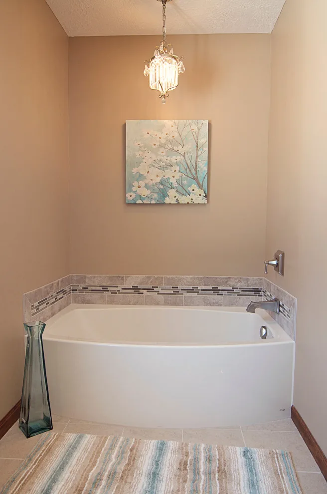 Contemporary Tiled Shower/Bathtub by Cornerstone Builders Of Terre Haute, Inc. - Photo 7