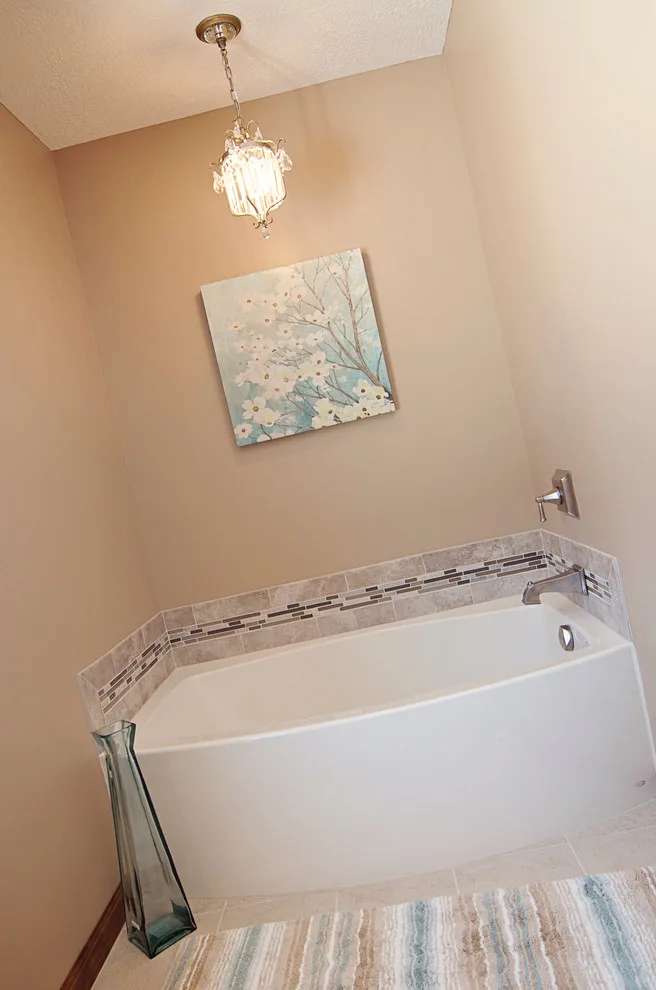 Contemporary Tiled Shower/Bathtub by Cornerstone Builders Of Terre Haute, Inc. - Photo 22