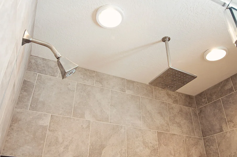 Contemporary Tiled Shower/Bathtub by Cornerstone Builders Of Terre Haute, Inc. - Photo 25