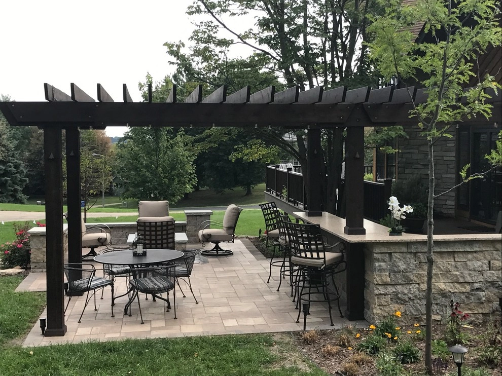 Outdoor Kitchen & Living Area by Landscape Architecture, LLC - Photo 11