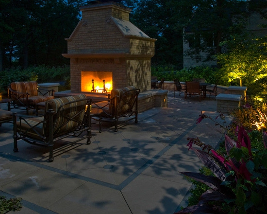 Romanesque-style Terrace w/Double Hearth Fireplace by LandServe, LLC..."Landscapes For Life - Photo 7