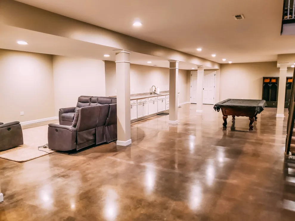 Refined Concrete Basement Renovation by Stockell Custom Homes & Construction - Photo 2
