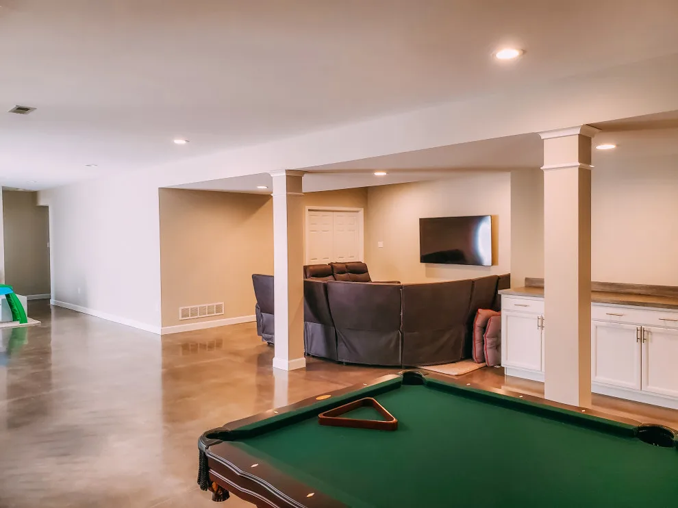 Refined Concrete Basement Renovation by Stockell Custom Homes & Construction - Photo 3