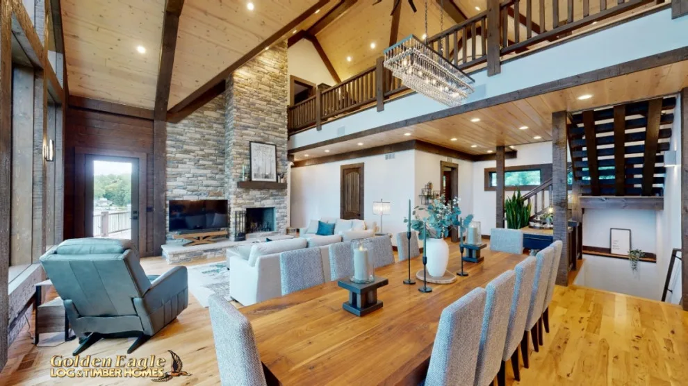 Elegant Meeting Spaces by Golden Eagle Log & Timber Homes - Photo 208