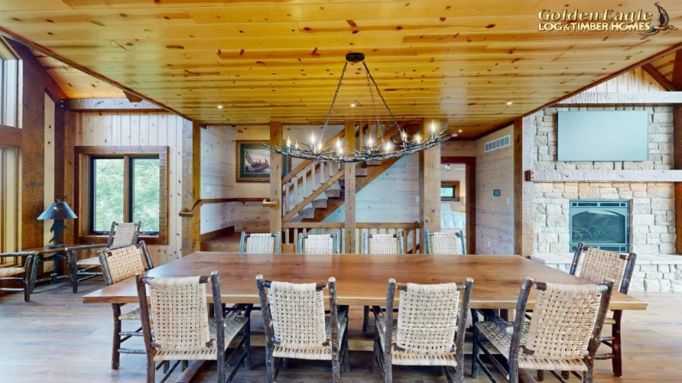 Elegant Meeting Spaces by Golden Eagle Log & Timber Homes - Photo 209