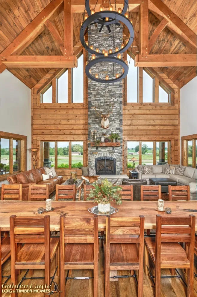 Elegant Meeting Spaces by Golden Eagle Log & Timber Homes - Photo 41