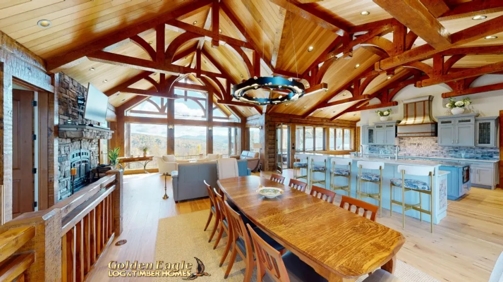 Elegant Meeting Spaces by Golden Eagle Log & Timber Homes - Photo 250
