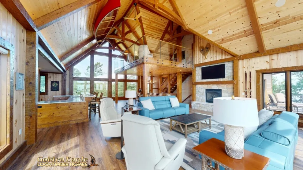 Elegant Meeting Spaces by Golden Eagle Log & Timber Homes - Photo 199