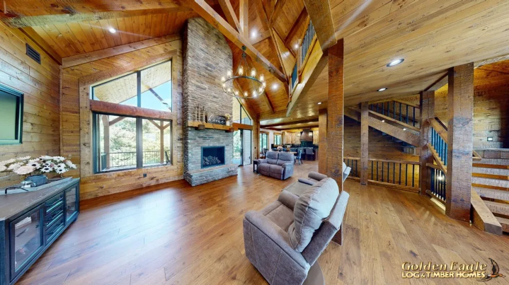 Elegant Meeting Spaces by Golden Eagle Log & Timber Homes - Photo 198