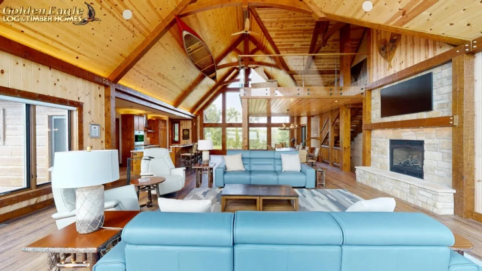 Elegant Meeting Spaces by Golden Eagle Log & Timber Homes - Photo 196