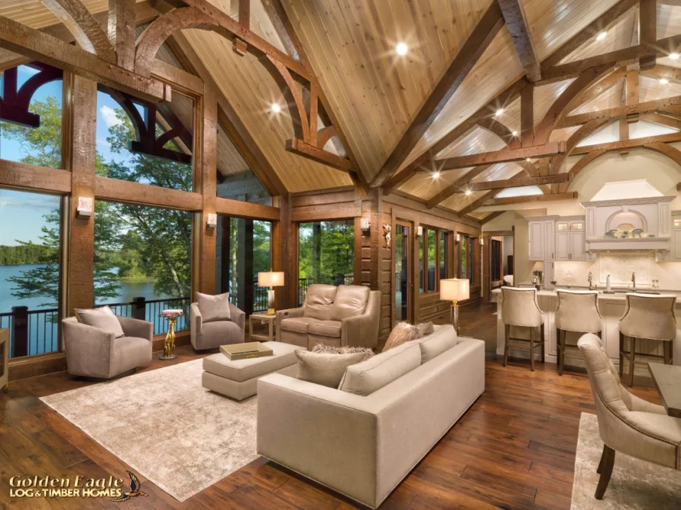 Elegant Meeting Spaces by Golden Eagle Log & Timber Homes - Photo 148