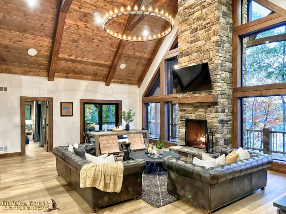 Elegant Meeting Spaces by Golden Eagle Log & Timber Homes - Photo 248