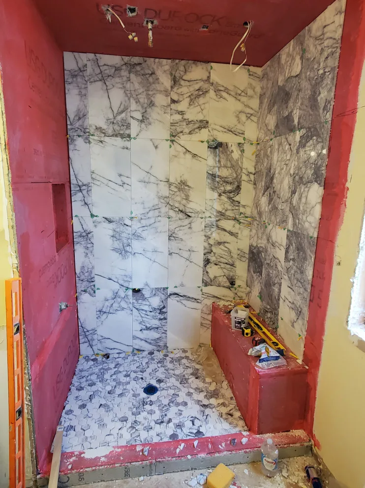 Stunning Renovation - Marble Luxury Bathroom in Duluth (upper level) by Epic Custom TileWorks LLC - Photo 5