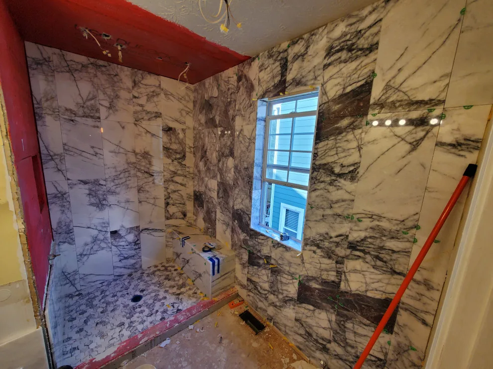 Stunning Renovation - Marble Luxury Bathroom in Duluth (upper level) by Epic Custom TileWorks LLC - Photo 6