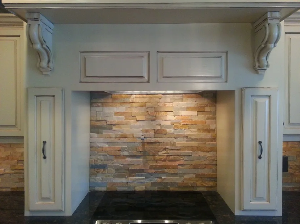 Divided Faced Stacked Stone Kitchen Wall Panel by Floor Pro South, LLC - Photo 6
