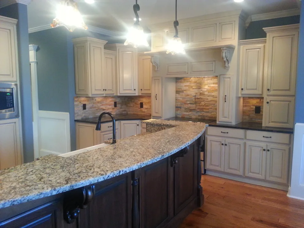 Divided Faced Stacked Stone Kitchen Wall Panel by Floor Pro South, LLC - Photo 2