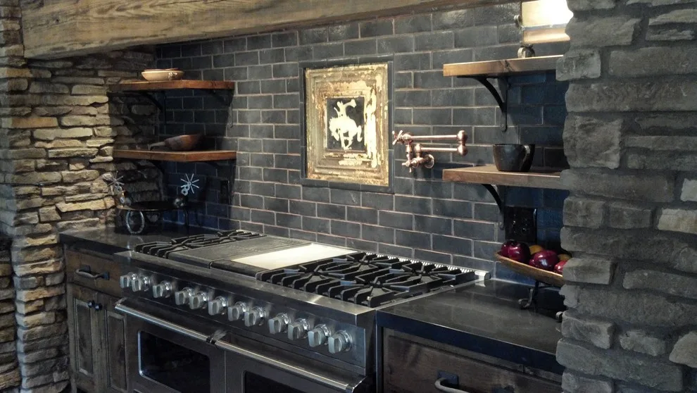 Rustic Kitchen and Cabinetry by Stone-Crete Artistry - Photo 12