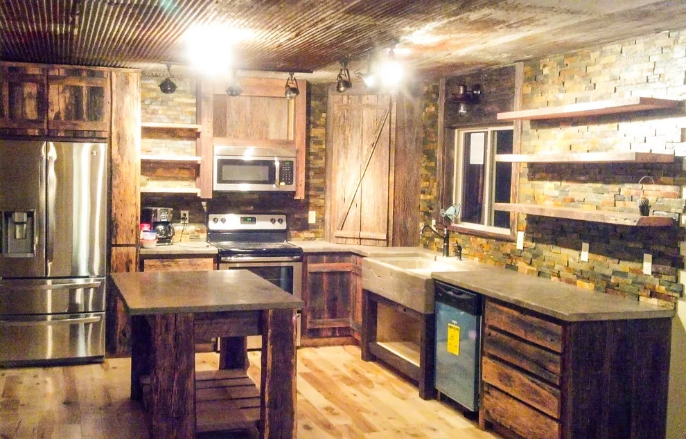 Rustic Kitchen and Cabinetry by Stone-Crete Artistry - Photo 6